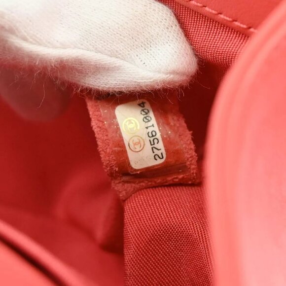 Boy Chanel Pink Lambskin Chevron Medium Double Chain Shoulder Bag 57075 - Picture 10 of 11